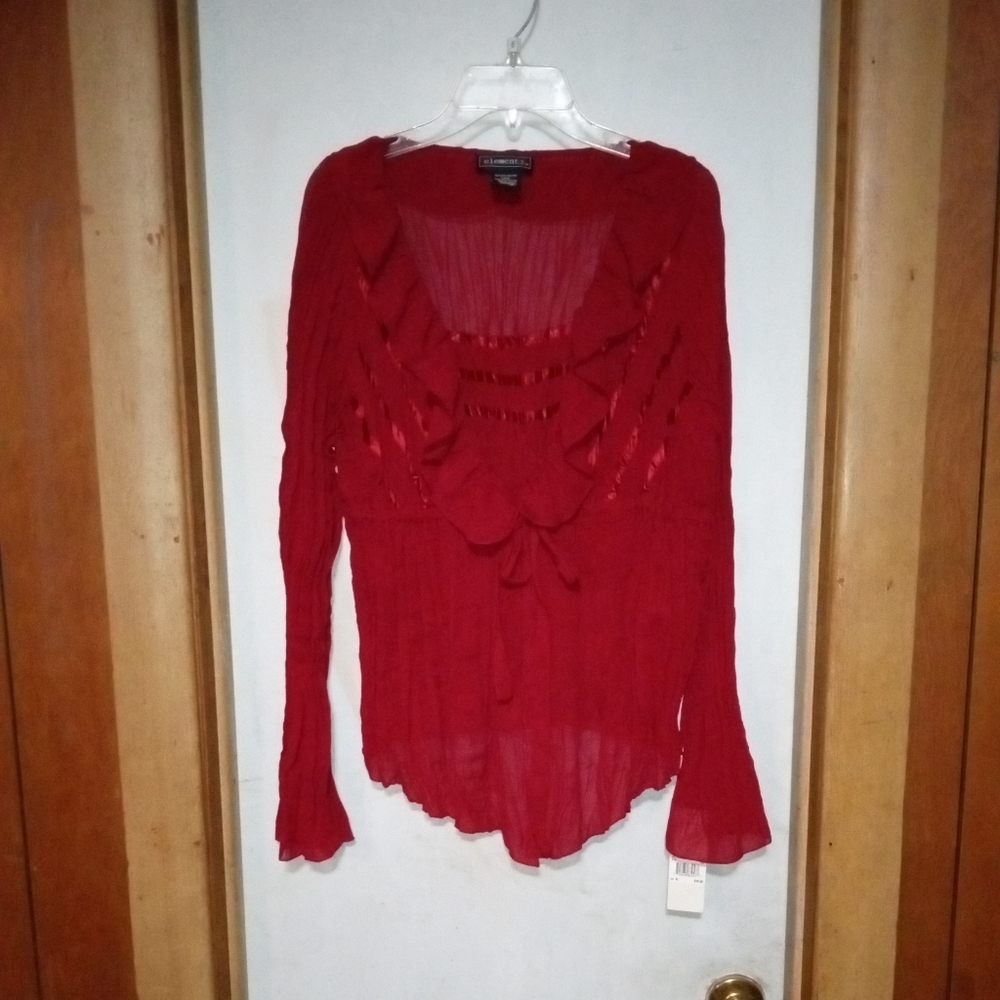 Gorgeous Maroon Sheer Blouse